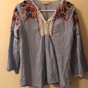 Zara Embroidered blouse